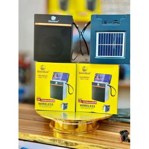 BoomBest LN-1036miniSUN Wireless Bluetooth Speaker – Solar-Powered, Portable, Super Bass