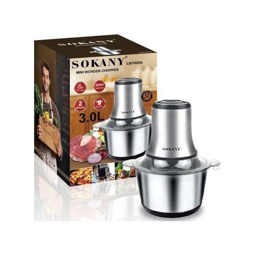 Sokany 3L Stainless Steel food chopper, blender and meat grinder