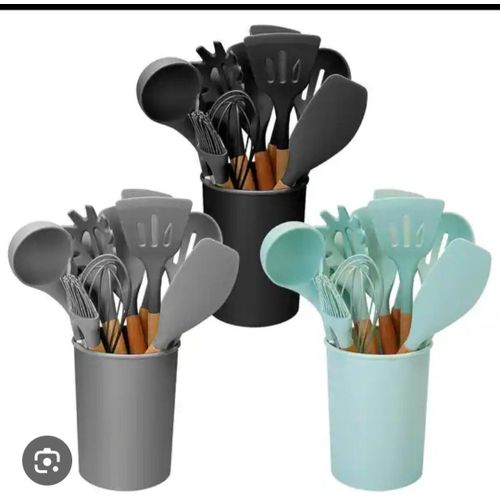 11pcs Nonstick Silicon cooking/serving Spoon Set