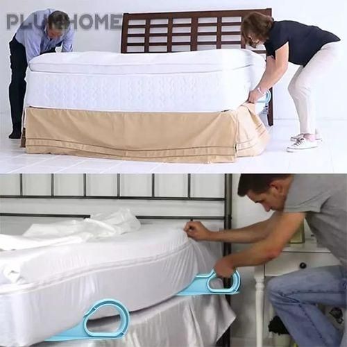 2 in 1 Mattress Lifter and Bedsheet Tucker Tool - Plastic Stand for Lifting and Holding Mattress, Wedge Elevator for Easy Bed Making (Pack of 2)