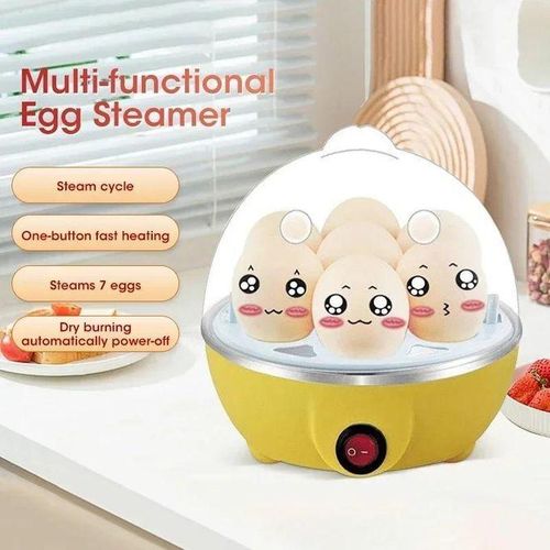 Single Layer Electric Egg Boiler With Automatic Off, 7 Egg Poacher For Steaming, Cooking, Boiling