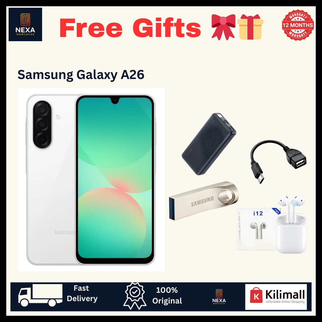 [Hot Deal 🔥🔥] Samsung Galaxy A26 5G 256GB+8GB 6.7" Super AMOLED 120Hz Display Dual SIM (50+8+2)MP Rear Camera 13MP Selfie 5000mAh Battery 25W Fast Charge Fingerprint Galaxy AI Android Smartphone