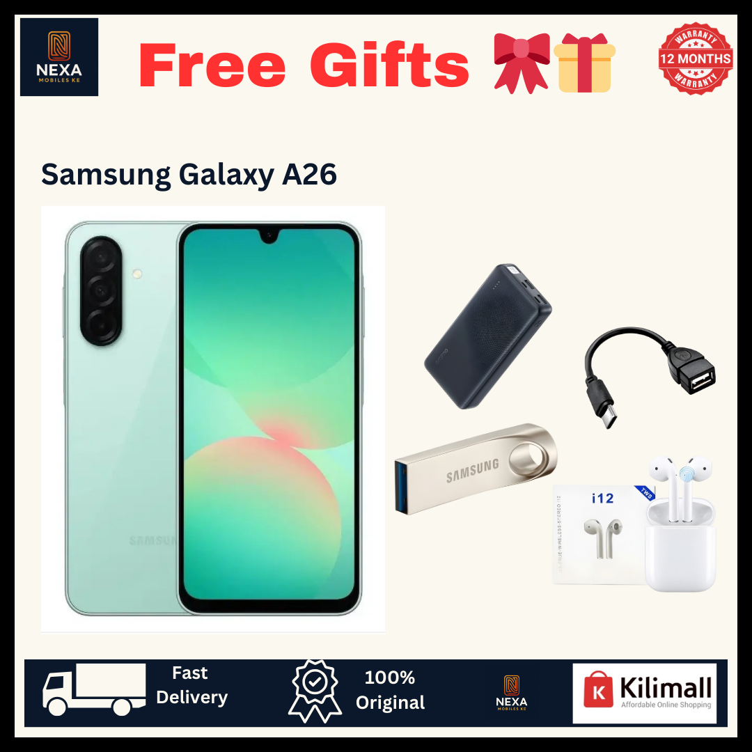 [Hot Deal 🔥🔥] Samsung Galaxy A26 5G 256GB+8GB 6.7" Super AMOLED 120Hz Display Dual SIM (50+8+2)MP Rear Camera 13MP Selfie 5000mAh Battery 25W Fast Charge Fingerprint Galaxy AI Android Smartphone