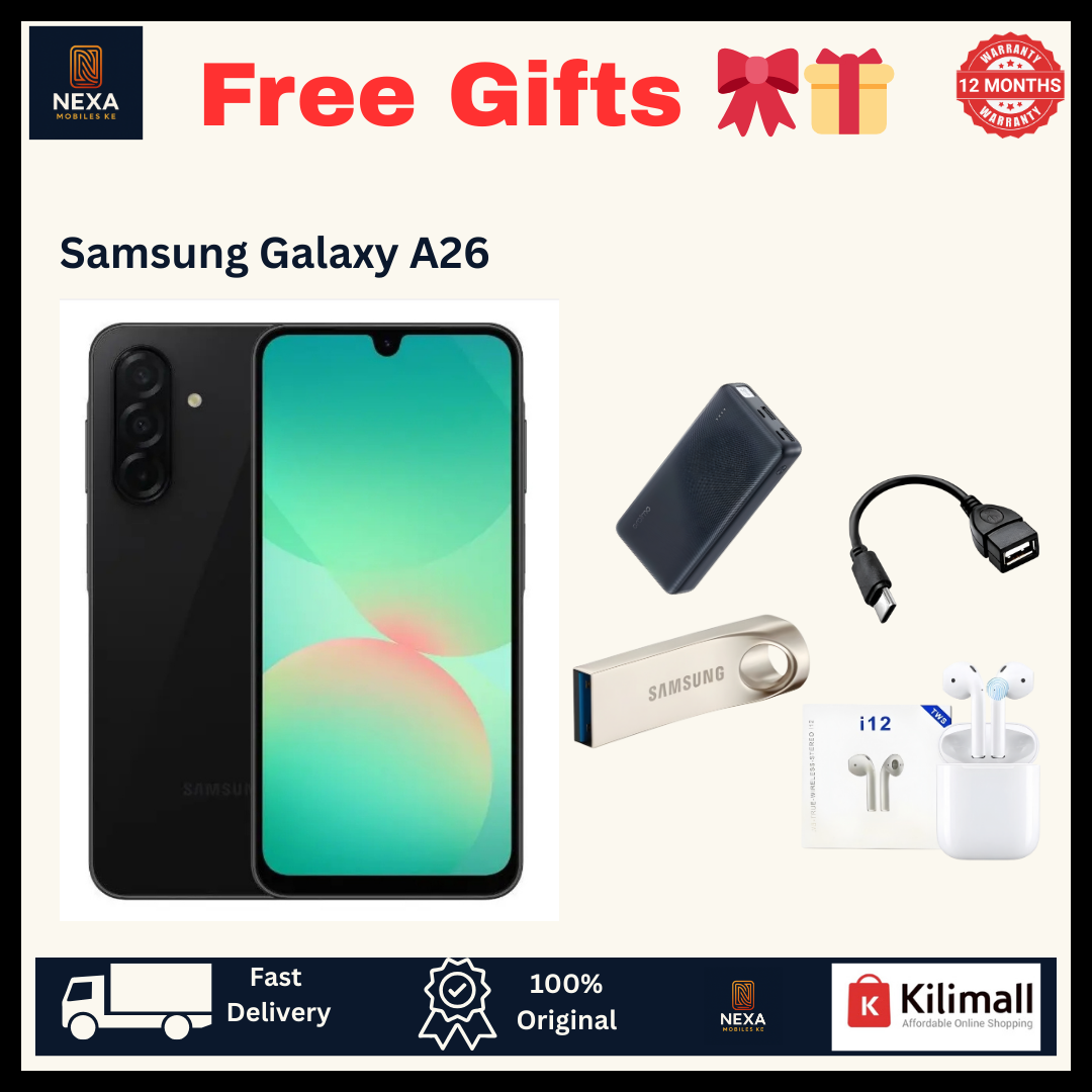 [Hot Deal 🔥🔥] Samsung Galaxy A26 5G 256GB+8GB 6.7" Super AMOLED 120Hz Display Dual SIM (50+8+2)MP Rear Camera 13MP Selfie 5000mAh Battery 25W Fast Charge Fingerprint Galaxy AI Android Smartphone