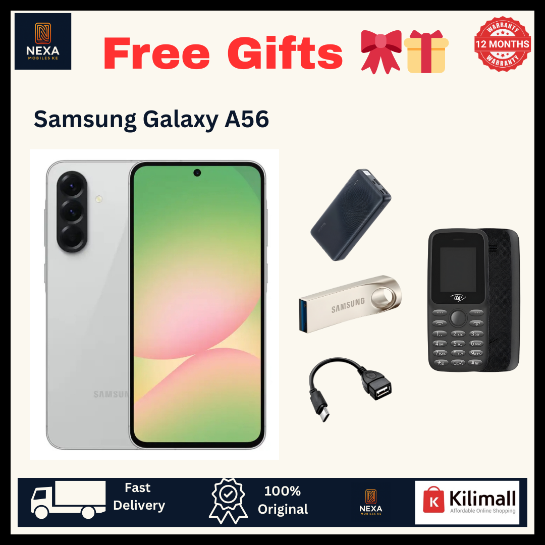 [Free Phone] Samsung Galaxy A56 5G 256GB+8GB 6.7" Super AMOLED 120Hz Display (50+12+5)MP Rear Camera 12MP Selfie 5000mAh Battery 45W Fast Dual SIM/e-SIM On-Screen Fingerprint Galaxy AI Smartphone