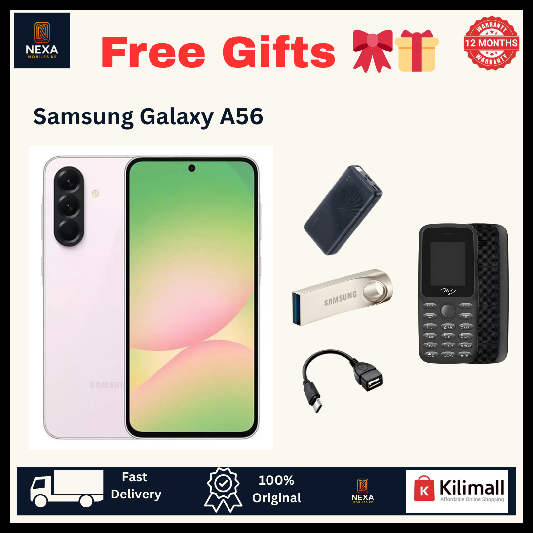 [Free Phone] Samsung Galaxy A56 5G 256GB+8GB 6.7" Super AMOLED 120Hz Display (50+12+5)MP Rear Camera 12MP Selfie 5000mAh Battery 45W Fast Dual SIM/e-SIM On-Screen Fingerprint Galaxy AI Smartphone