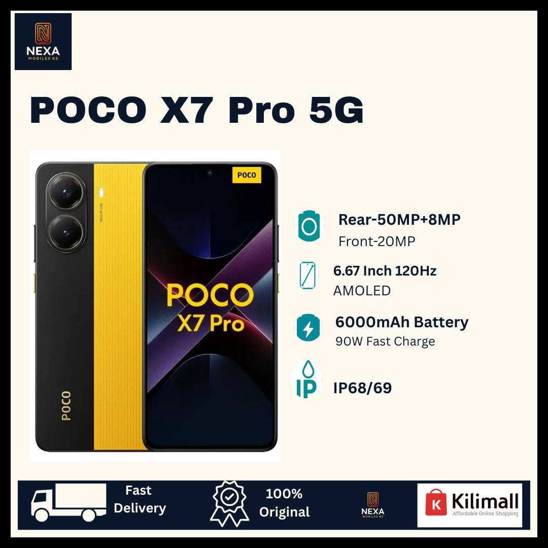 [New Arrival🔥🔥] XIAOMI POCO X7 Pro 5G 512GB+12GB 6.67" 120Hz AMOLED Display Dual SIM 50MP Rear Camera 20MP Selfie 6000mAh Battery 90W IP68/69 On-Screen Fingerprint AI Smartphone