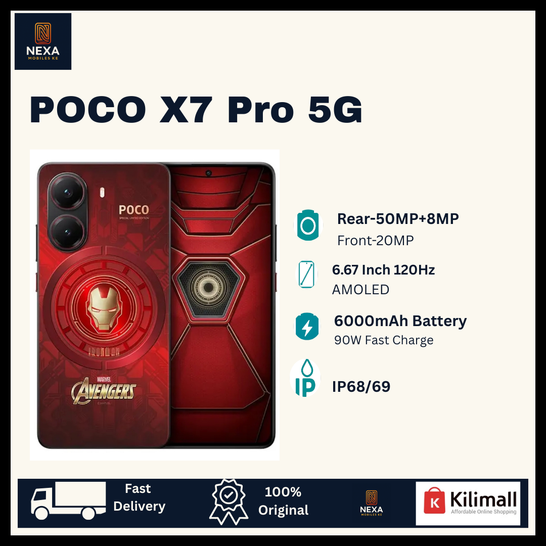 [New Arrival🔥🔥] XIAOMI POCO X7 Pro 5G 512GB+12GB 6.67" 120Hz AMOLED Display Dual SIM 50MP Rear Camera 20MP Selfie 6000mAh Battery 90W IP68/69 On-Screen Fingerprint AI Smartphone