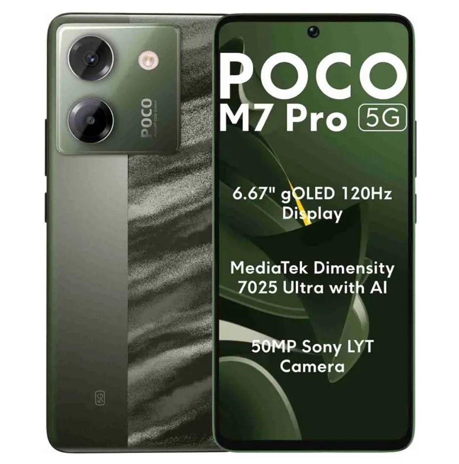 [Special Offer🔥🔥] XIAOMI POCO M7 Pro 5G 256GB+8GB 6.67" 120Hz AMOLED Display Dual SIM 50MP Camera 5110mAh Battery 45W Charging IP64 On-Screen Fingerprint AI Smartphone