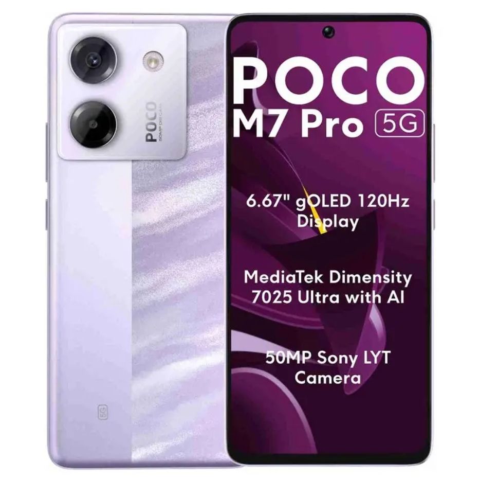 [Special Offer🔥🔥] XIAOMI POCO M7 Pro 5G 256GB+8GB 6.67" 120Hz AMOLED Display Dual SIM 50MP Camera 5110mAh Battery 45W Charging IP64 On-Screen Fingerprint AI Smartphone
