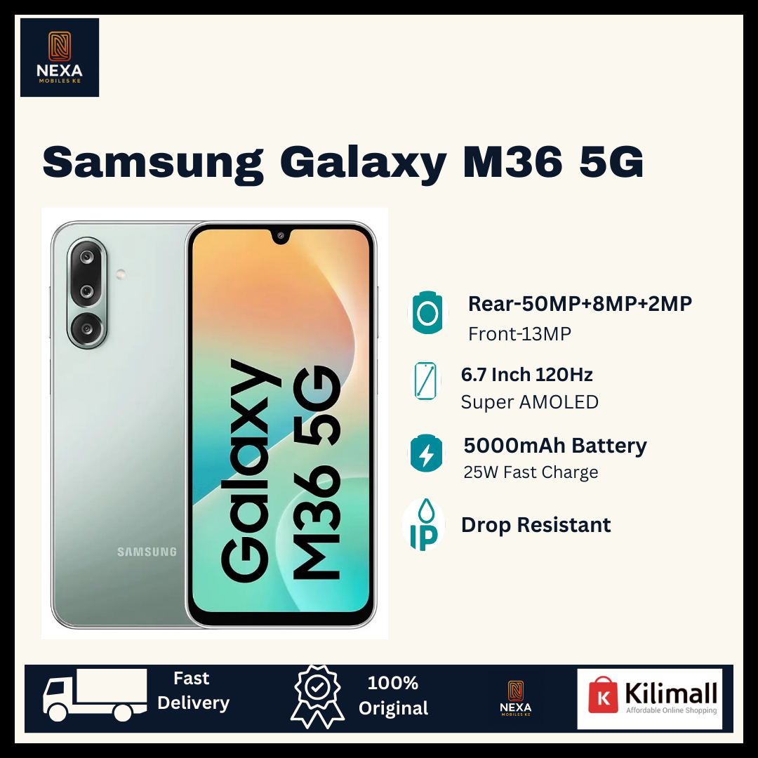 [Free Phone 🔥🔥] Samsung Galaxy M36 5G 128GB+6GB 6.7" 120Hz Super AMOLED Display Dual SIM (50+8+2)MP Rear Camera 13MP Selfie 5000mAh Battery 25W Charger A26 A36 Galaxy AI Smartphone