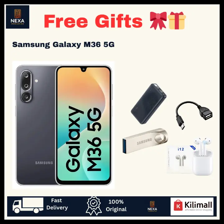 [Free Gifts 🔥🔥] Samsung Galaxy M36 5G 128GB+6GB 6.7" 120Hz Super AMOLED Display Dual SIM (50+8+2)MP Rear Camera 13MP Selfie 5000mAh Battery 25W Charger A26 A36 Galaxy AI Smartphone