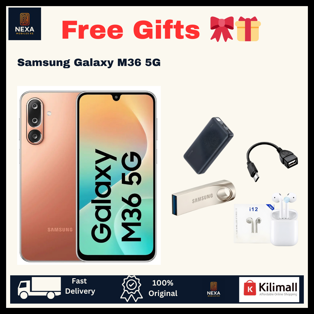 [Free Gifts 🔥🔥] Samsung Galaxy M36 5G 128GB+6GB 6.7" 120Hz Super AMOLED Display Dual SIM (50+8+2)MP Rear Camera 13MP Selfie 5000mAh Battery 25W Charger A26 A36 Galaxy AI Smartphone