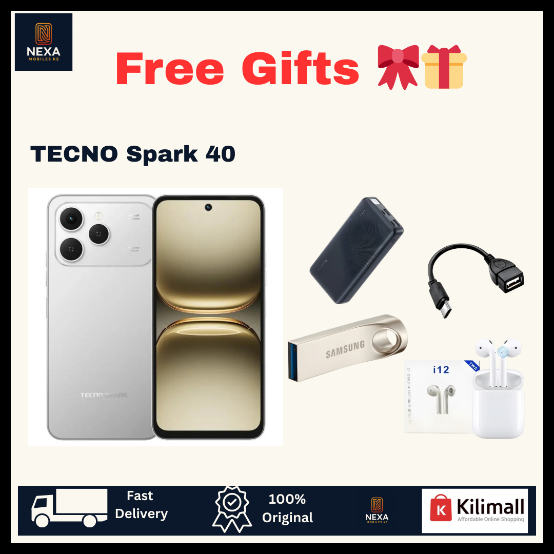 [Limited Offer🔥🔥] TECNO Spark 40 128GB+8(4+4)GB 6.67" IPS LCD 120Hz Display 50MP Camera 5200mAh Battery 45W Charger Dual SIM IP64 Rated Fingerprint Unlock MTK Helio G81 SoC Android AI Smartphone