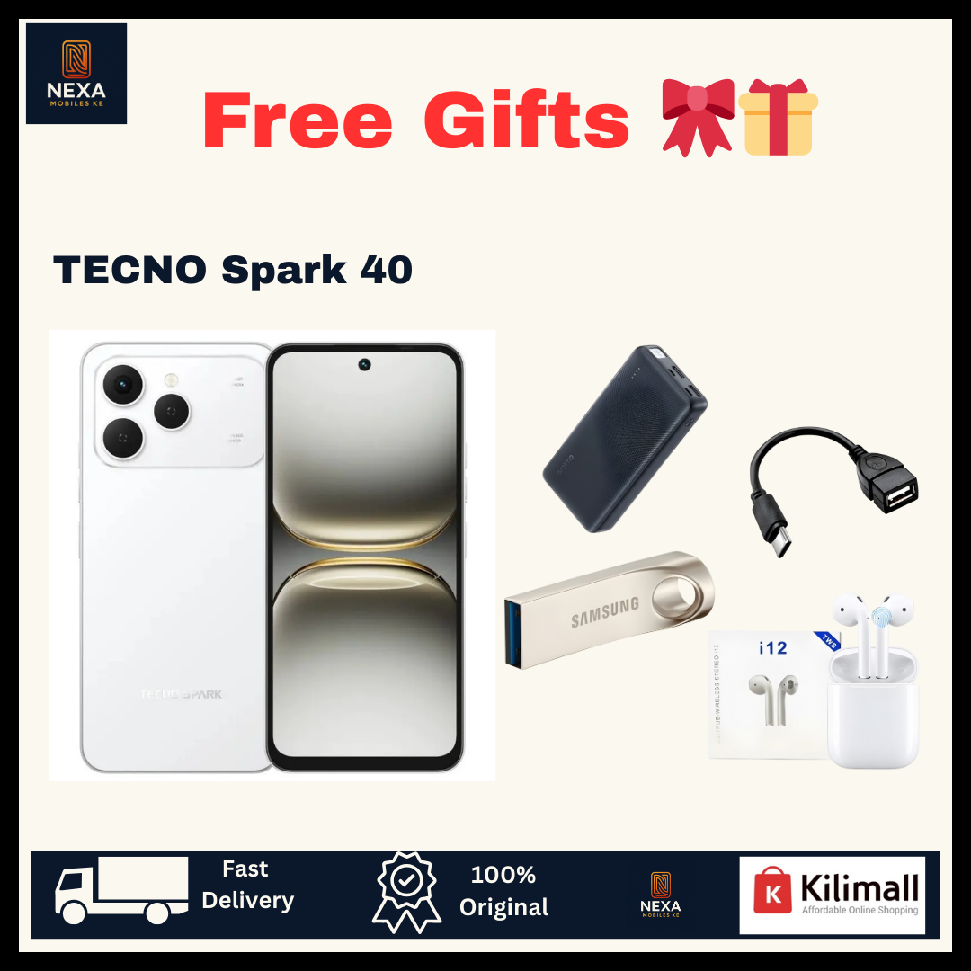 [Limited Offer🔥🔥] TECNO Spark 40 128GB+8(4+4)GB 6.67" IPS LCD 120Hz Display 50MP Camera 5200mAh Battery 45W Charger Dual SIM IP64 Rated Fingerprint Unlock MTK Helio G81 SoC Android AI Smartphone