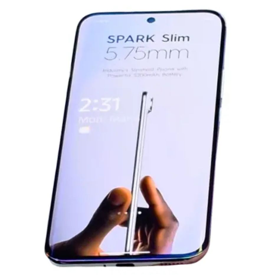 [Crazy Offer🔥🔥] TECNO Spark Slim 256GB+8GB 6.78" 144Hz Curved AMOLED Screen 50+13MP Camera 5160mAh Battery 45W Charge On-Screen Fingerprint Bypass Charging Android AI Smartphone