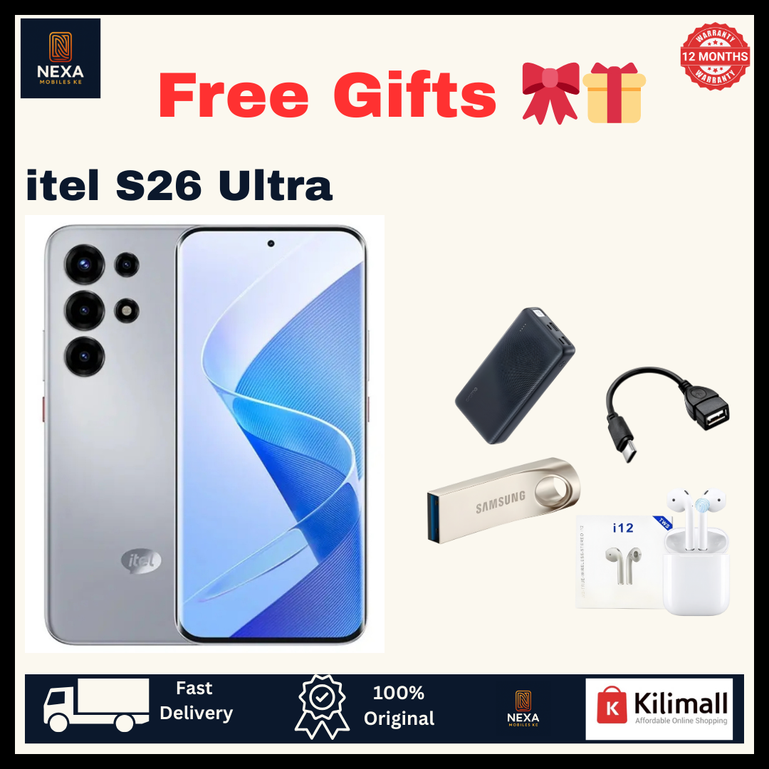 [Crazy Deal🔥🔥] itel S26 Ultra 256GB+16(8+8)GB Curved Screen 6.8" 144Hz AMOLED Display Dual SIM 50MP Camera 6000mAh Battery 18W IP65 Rated On-Screen Fingerprint Super 26 Ultra Android AI Smartphone