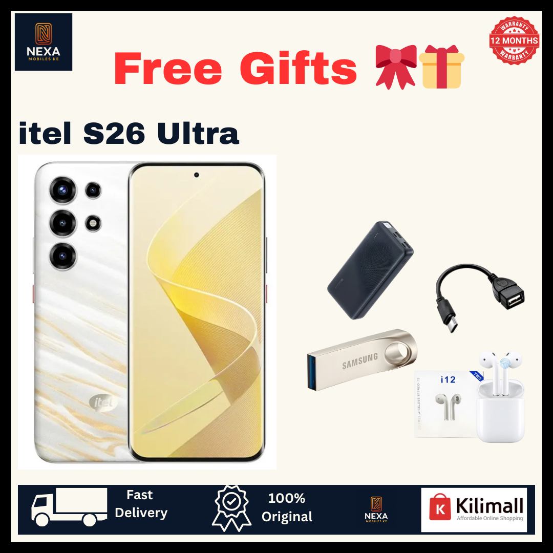 [Crazy Deal🔥🔥] itel S26 Ultra 256GB+16(8+8)GB Curved Screen 6.8" 144Hz AMOLED Display Dual SIM 50MP Camera 6000mAh Battery 18W IP65 Rated On-Screen Fingerprint Super 26 Ultra Android AI Smartphone