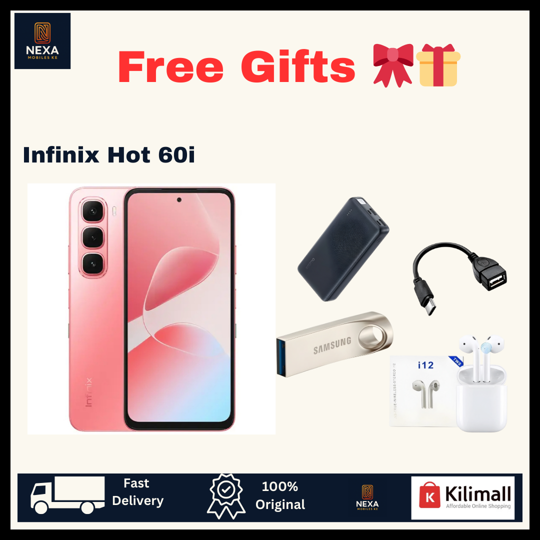 [FREE GIFTS🔥🔥] Infinix Hot 60i 128GB+8(4+4)GB IPS LCD 6.7" 120Hz Display 50MP Rear Camera Dual SIM 5160mAh Battery 45W Fast Charging Fingerprint Unlock IP64 Rated Android 15 AI Smartphone
