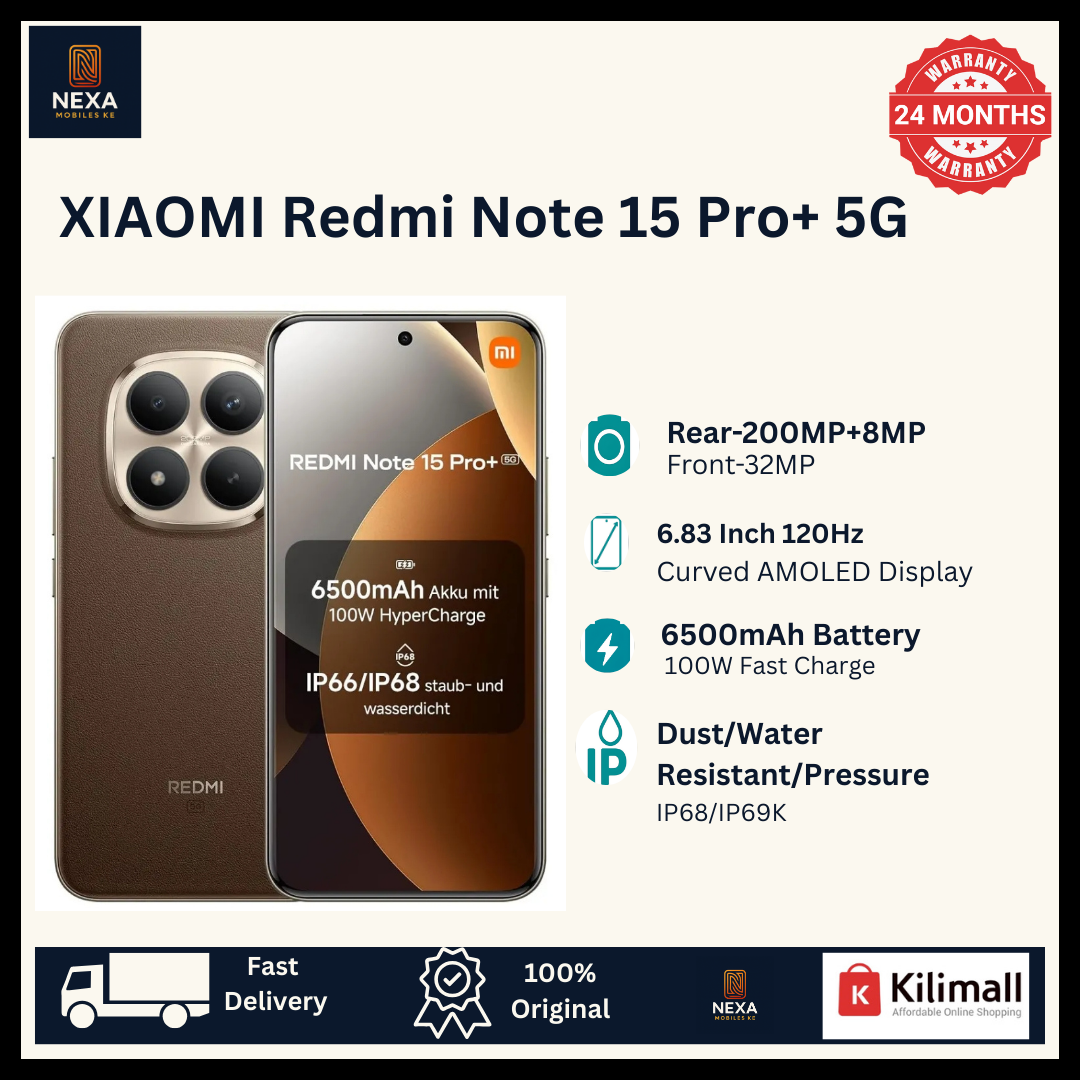 [New Arrival🔥🔥] XIAOMI Redmi Note 15 Pro Plus 5G 256GB+8GB Curved AMOLED 6.83" 120Hz Dual SIM/e-SIM 200MP Camera 6500mAh Battery 100W On-Screen Fingerprint Note 15 Pro+ AI Smartphone Note 14 Pro