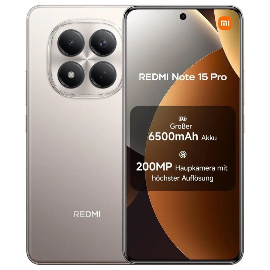 [New Arrival] XIAOMI Redmi Note 15 Pro 256GB+8GB 6.77" 120Hz AMOLED Display (200+8)MP Rear Camera 6500mAh Battery 45W Charge On-Screen Dual SIM IP65 Gorilla Glass Android AI Smartphones