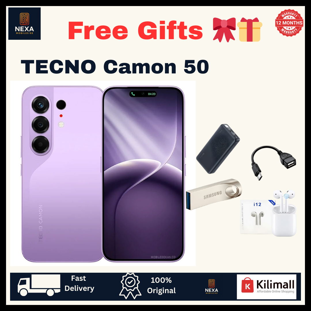 [Tech Week🔥🔥] TECNO Camon 50 256GB+16(8+8)GB Dual SIM 6.78" 144Hz AMOLED (50+8)MP Camera 6150mAh Battery 45W Fast Charging Under-Display Fingerprint IP68/69K Rated Android 16 Smart AI Smartphone