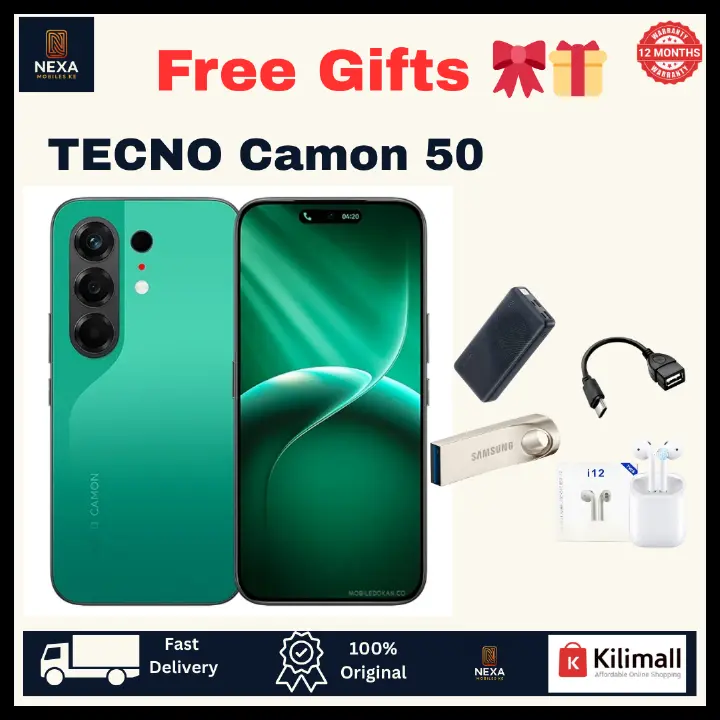 [Tech Week🔥🔥] TECNO Camon 50 256GB+16(8+8)GB Dual SIM 6.78" 144Hz AMOLED (50+8)MP Camera 6150mAh Battery 45W Fast Charging Under-Display Fingerprint IP68/69K Rated Android 16 Smart AI Smartphone