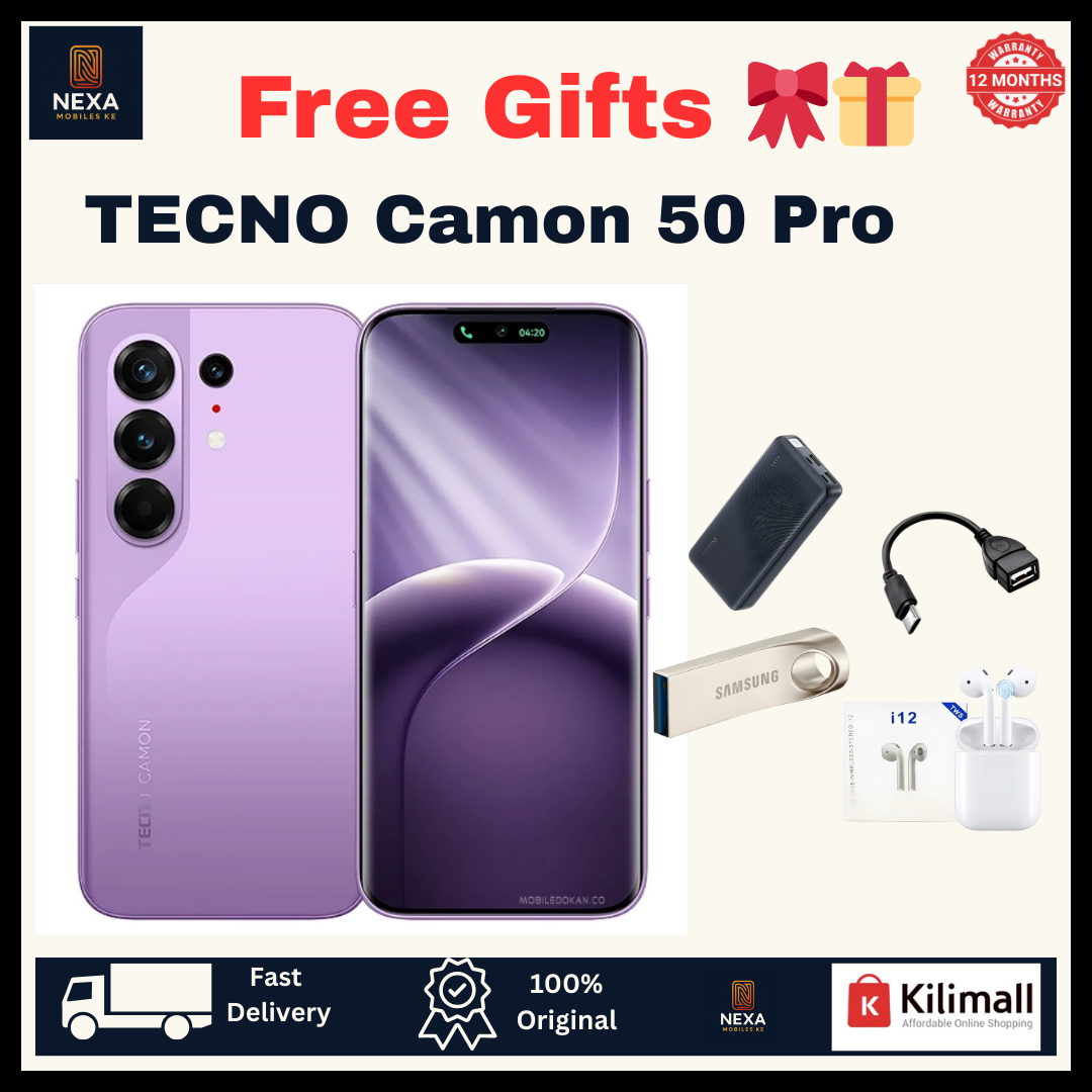 [Tech Week🔥🔥] TECNO Camon 50 Pro 256GB+16(8+8)GB Dual SIM 6.78" 144Hz Curved AMOLED Display (50+50+8)MP Camera 6150mAh Battery 45W Fast Charging Under-Display Fingerprint Smart AI Smartphone
