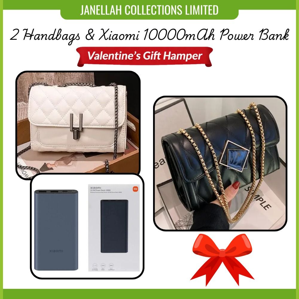 [Valentine's Gift Hamper] Valentine’s Chic Love Gift Hamper –  2 Stylish Waterproof Bags, Oraimo Smart Watch 5 Lite (OSW-804), Audio Series TWS Earbuds (TW982), Xiaomi 10000mAh Power Bank & Chocolates