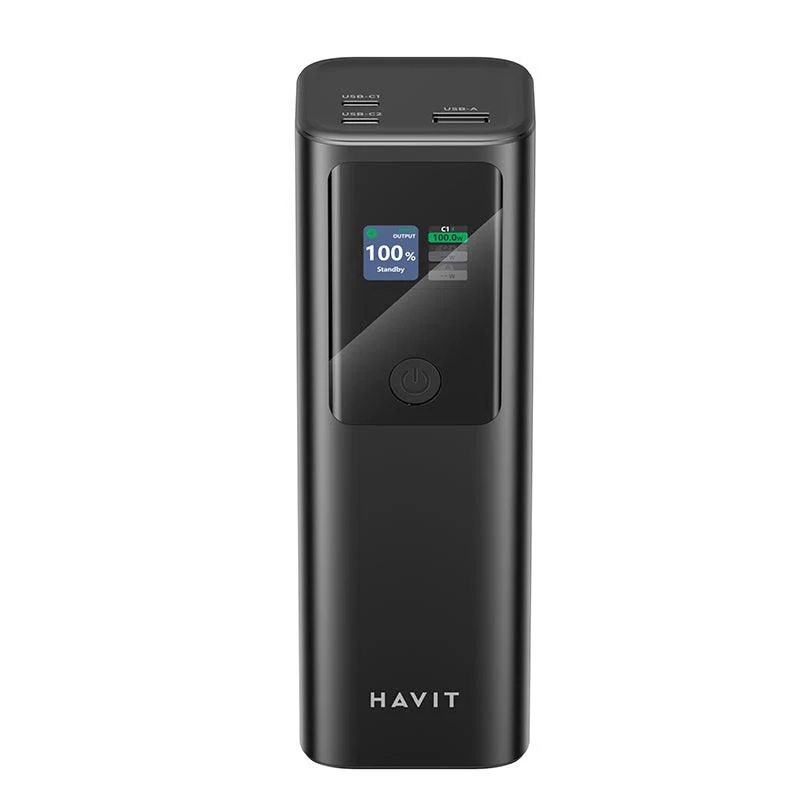 [Exclusive Online Offer] Havit PB50 Mobile series- Power bank  PB50, 27,000mAh / 97.2Wh, Laptop-Grade Power, Simultaneous Charging 100W + 65W + 18W, Intelligent Monitoring, Flight Friendly