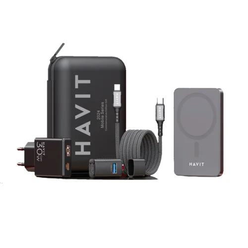 [Exclusive Online Offer] Havit STK088 Mobile Series Power Bank (2024 Gift Kit), 10,000mAh, Smart Protection System, LED Indicators, Universal Compatibility, output of 20W (Max) for gifting and travel