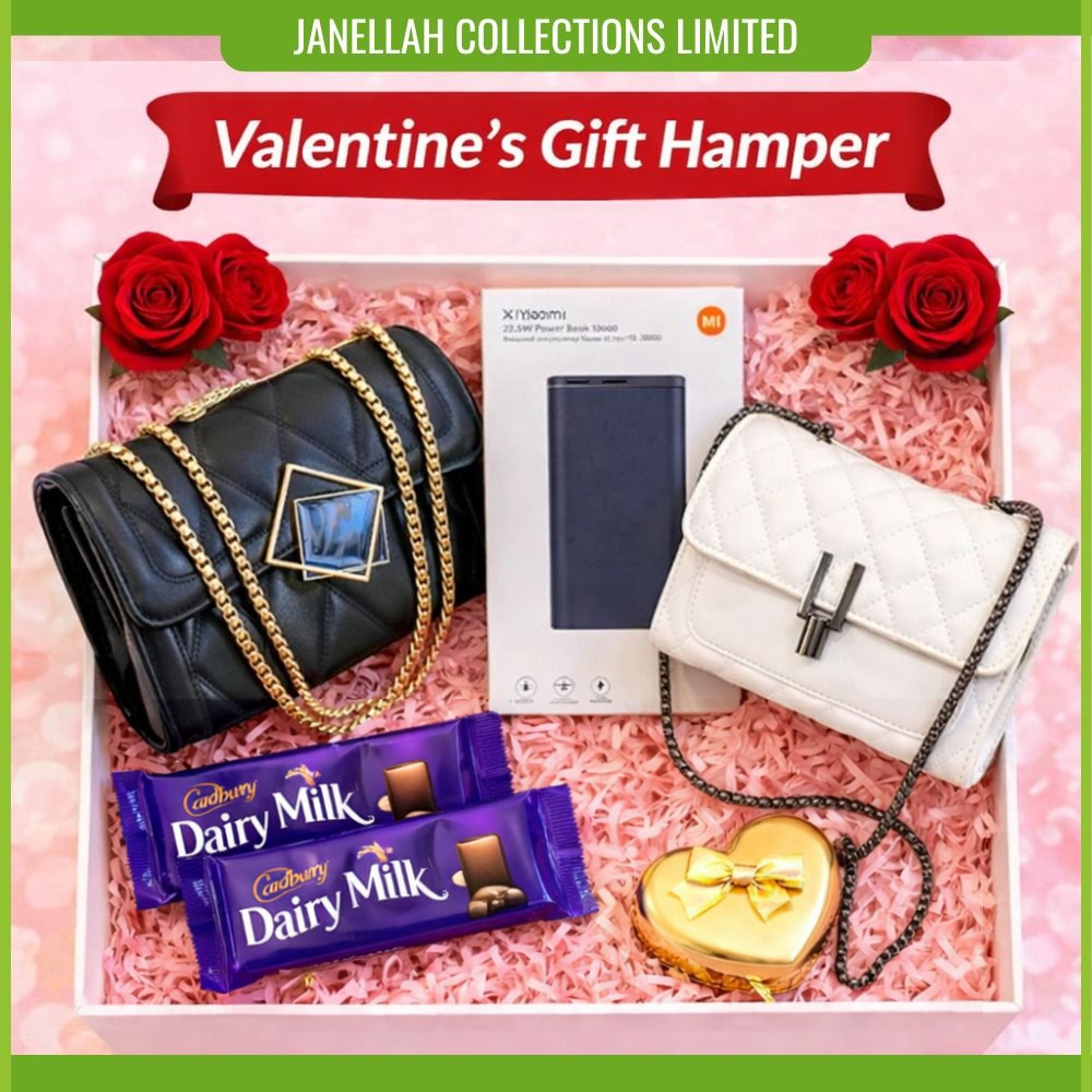 [Valentine's Gift Hamper] Valentine’s Chic Love Gift Hamper –  2 Stylish Waterproof Bags, Oraimo Smart Watch 5 Lite (OSW-804), Audio Series TWS Earbuds (TW982), Xiaomi 10000mAh Power Bank & Chocolates