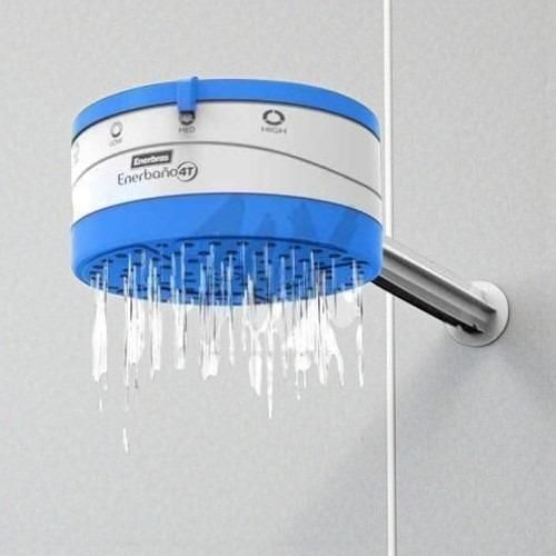 Enerbras Enershower 4T BLUE Soft Normal Fresh Water High Performance High Quality Design Low Operating Costs Energy Saving Instant Shower Head Heater