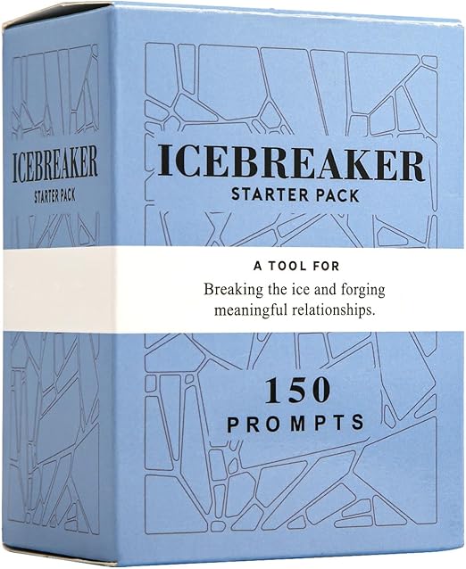 PREMIUM 150 Sheets Ice Breaker Cards, Question Card Game to Build Your Relationship, Conversation Cards for Friends, Couples, Family, Group, Party