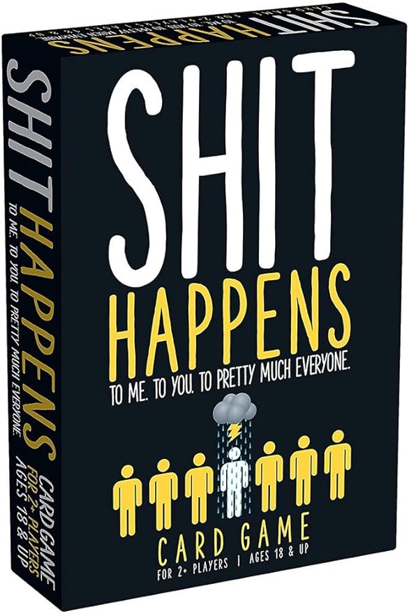PREMIUM Sh#t Happens Card Game | Hilarious Party Game | 2 or More Players, Ages 18+, Shit Happens Card Game for Adults - Fun and Laughter - For Playing with Friends - Great for Epic Nights