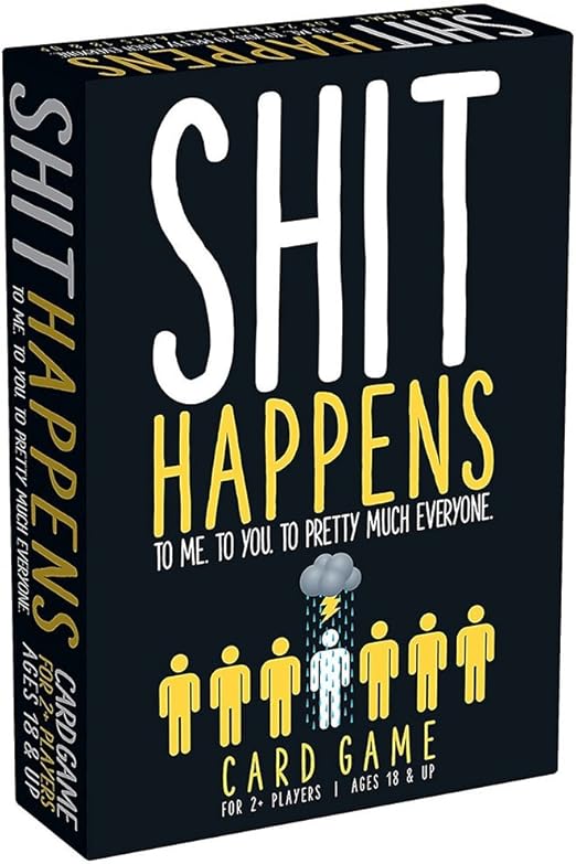 PREMIUM Sh#t Happens Card Game | Hilarious Party Game | 2 or More Players, Ages 18+, Shit Happens Card Game for Adults - Fun and Laughter - For Playing with Friends - Great for Epic Nights