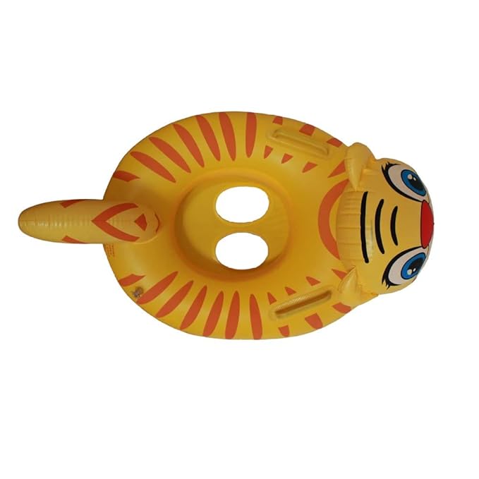 FUN Floater Animal Shape Inflatable Kiddie Swim Pool Water Float Ring Tube with Handles Boat for Kids Sitting Rider for 0-3 Years Babies