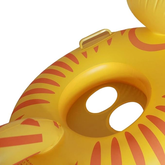 FUN Floater Animal Shape Inflatable Kiddie Swim Pool Water Float Ring Tube with Handles Boat for Kids Sitting Rider for 0-3 Years Babies