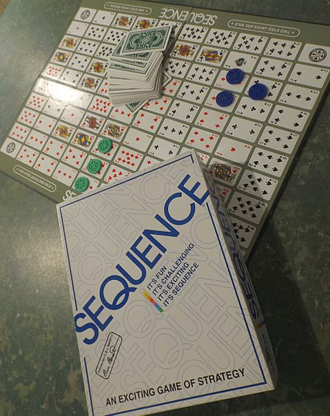 OFFER! OFFER! Original SEQUENCE: An Exciting Game of Strategy with Folding Board, Cards and Chips The exciting game of strategy in a compact travel version