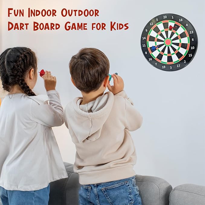 PREMIUM Magnetic Dart Board Game – Magnetic Darts Boys Toys Gifts Indoor Outdoor Games for Family and Friends – Safe Dart Game Set for All Ages With 6 Darts