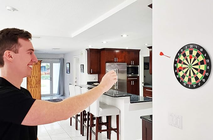 PREMIUM Magnetic Dart Board Game – Magnetic Darts Boys Toys Gifts Indoor Outdoor Games for Family and Friends – Safe Dart Game Set for All Ages With 6 Darts