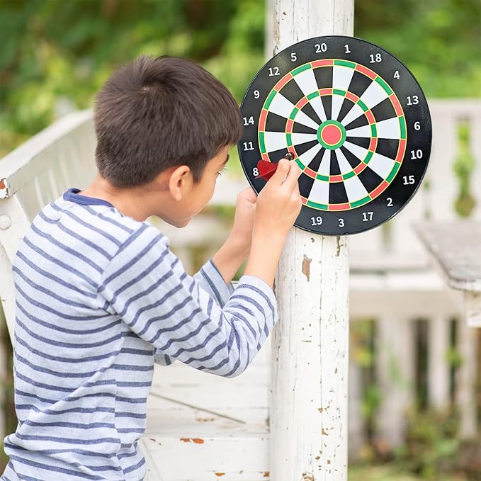 PREMIUM Magnetic Dart Board Game – Magnetic Darts Boys Toys Gifts Indoor Outdoor Games for Family and Friends – Safe Dart Game Set for All Ages With 6 Darts