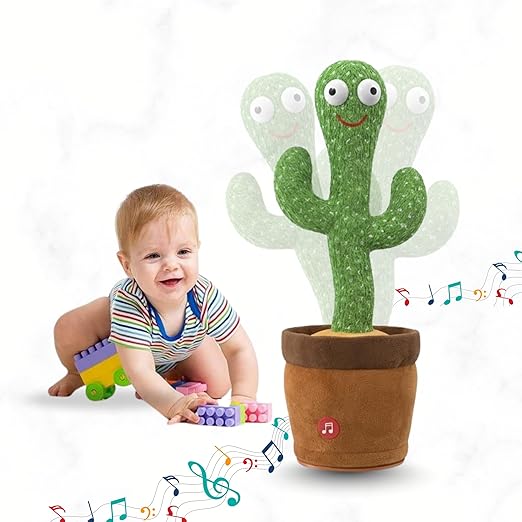 INNOVATIVE Dancing Cactus Toy - Musical Talking Repeating Toy for Kids | Educational Interactive Plush Toy for Boys & Girls