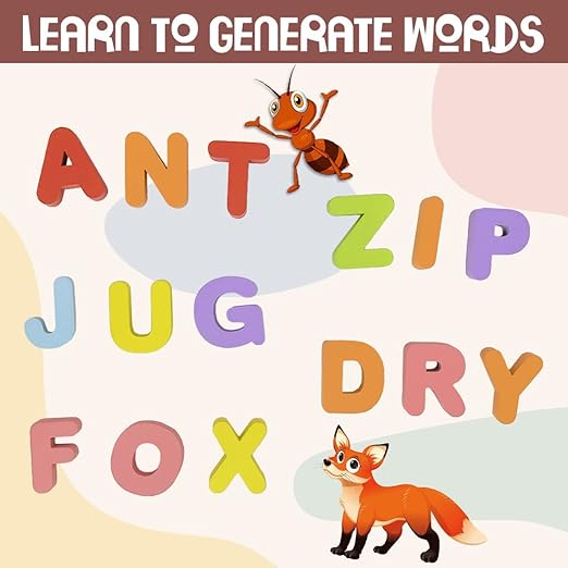 PREMIUM Wooden Capital Alphabet Puzzle for Children - Montessori Educational Learning ABC Letters Puzzle Board Toy, Learning Kit