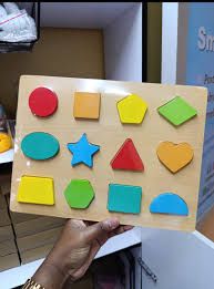 PREMIUM Wooden Shape Puzzles, Bright Color Puzzles for Toddlers 3 Years Old and Up, Preschool Boys & Girls Educational Learning Toys, Sturdy Wooden Construction