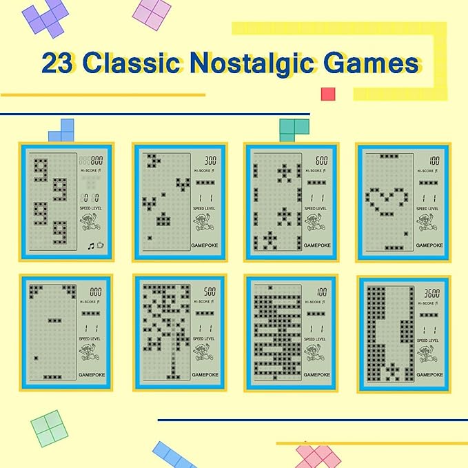 OFFER ON PREMIUM Retro Handheld Brick Game Console,Tank/Racing/Building Block Game,3.5-inch Large Screen)