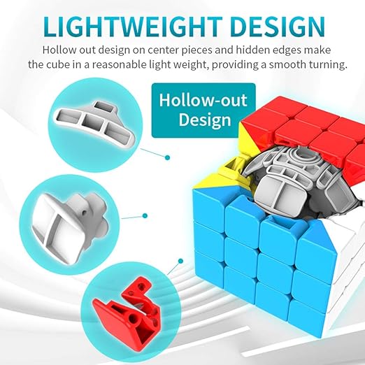 PREMIUM Rubik's 4 *4 Smooth 4X4X4 Cube Stickerless High Speed Magic Cube Stickerless Magic Cubes with Smooth Turning | Birthday Party Christmas Brain Teaser Puzzle Toys for Kids & Adults