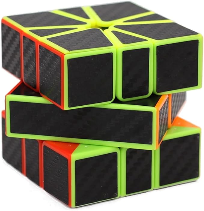 PREMIUM Rubik's Complics SQ-1 Speed Cube with Carbon Fiber Sticker Square 1 Smooth Magic Cube Puzzles