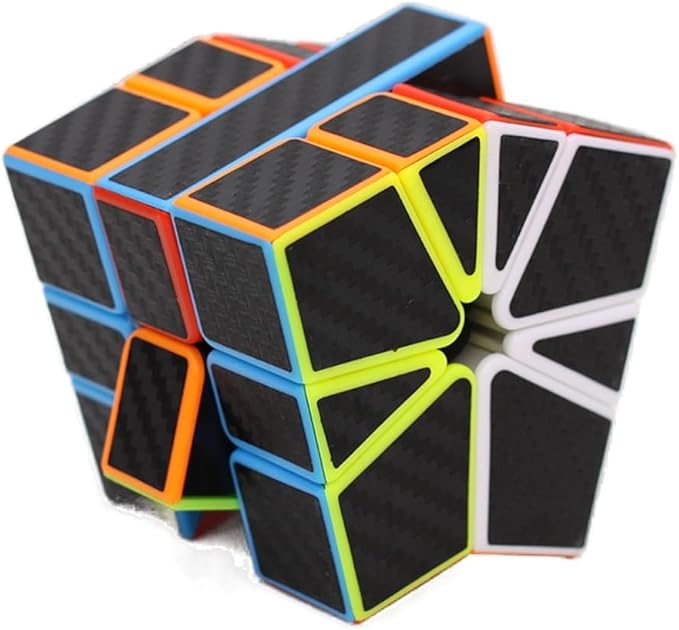 PREMIUM Rubik's Complics SQ-1 Speed Cube with Carbon Fiber Sticker Square 1 Smooth Magic Cube Puzzles