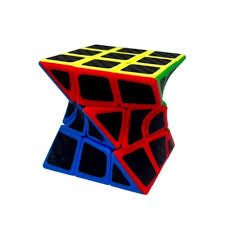 PREMIUM Rubik's Twisted Speed Cube Set, Magic Cube  3x3 Twisted Cube Smooth Puzzle Cube (Carbon Fiber)